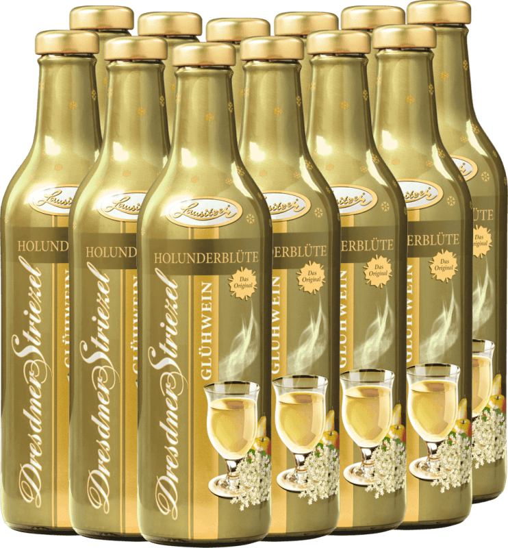 12x Vorteils-Weinpaket Dresdner Striezel Glühwein Holunderblüte - Lausitzer