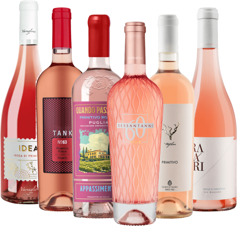 Rosé møter Primitivo: Våre italienske bestselgere – 6x prøvetilbudspakke