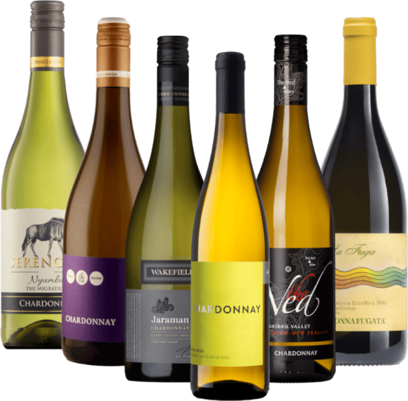 Chardonnay - verdensmester blant hvitviner - 6x smaksprøvepakke