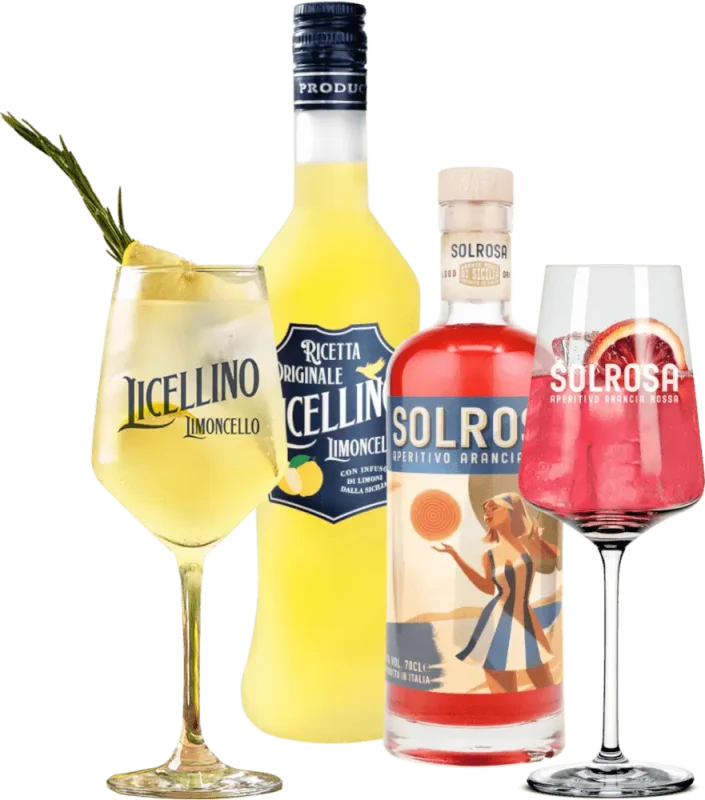 Sprudlende sommer med Licellino & Solrosa - 2x prøvepakke inkl. 2 glass