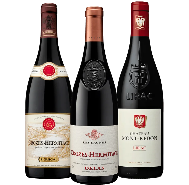 Rødvinsutvalget fra Rhône – 3x eksklusivt oppdagelsespakke