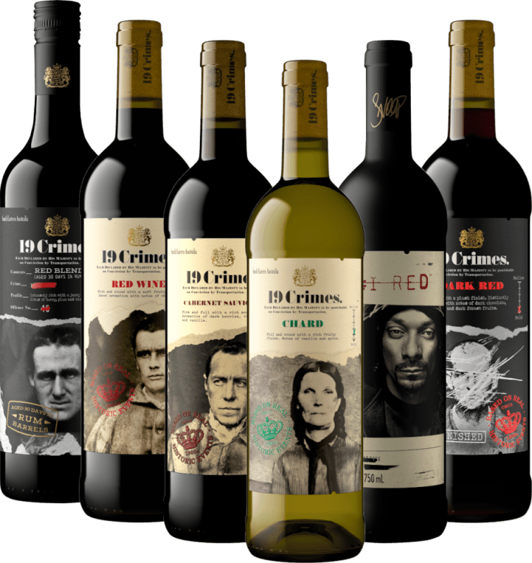 Kriminelt gode viner med 19 Crimes - 6x prøvingspakke