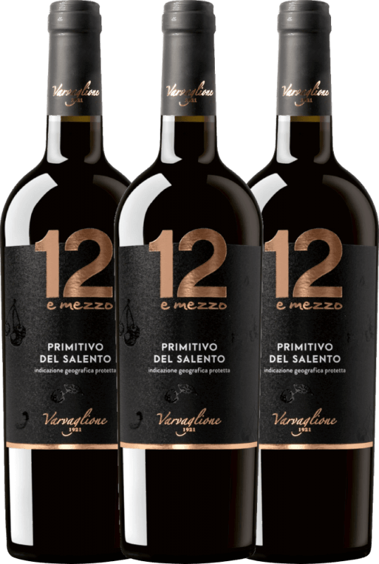 3er Vorteils-Weinpaket - 12 e Mezzo Primitivo - Varvaglione