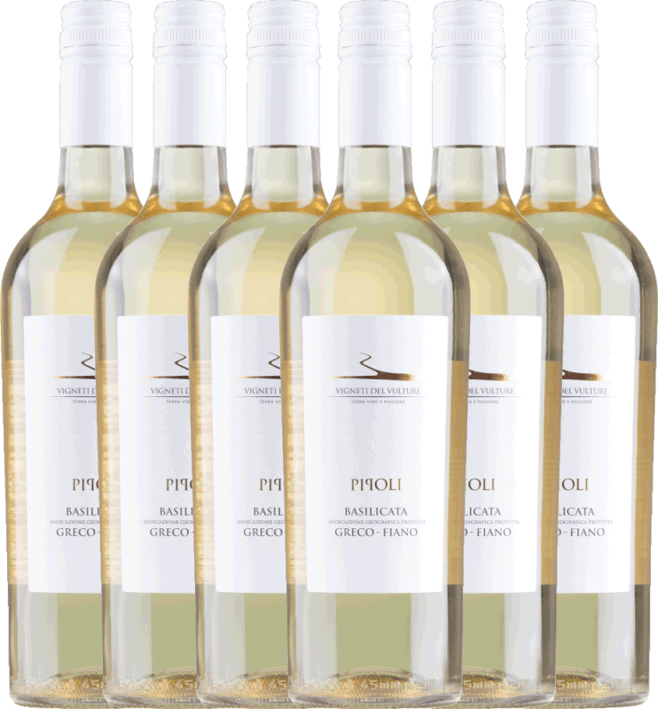 6er Vorteils-Weinpaket - Pipoli Greco Fiano IGT 2022 - Vigneti del Vulture