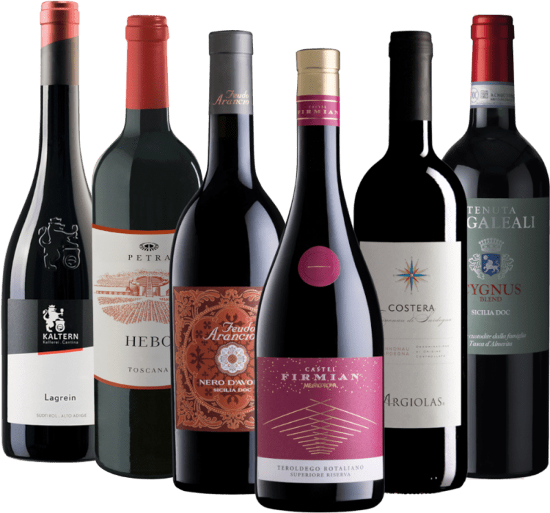 Rødvinsfavoritter fra Italia - 6 stk. prøvepakke