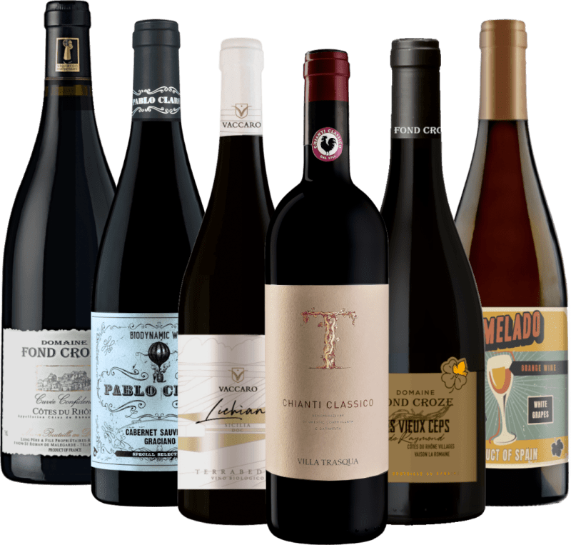 Prisbelønte viner fra økologisk vin - 6x smakspakke