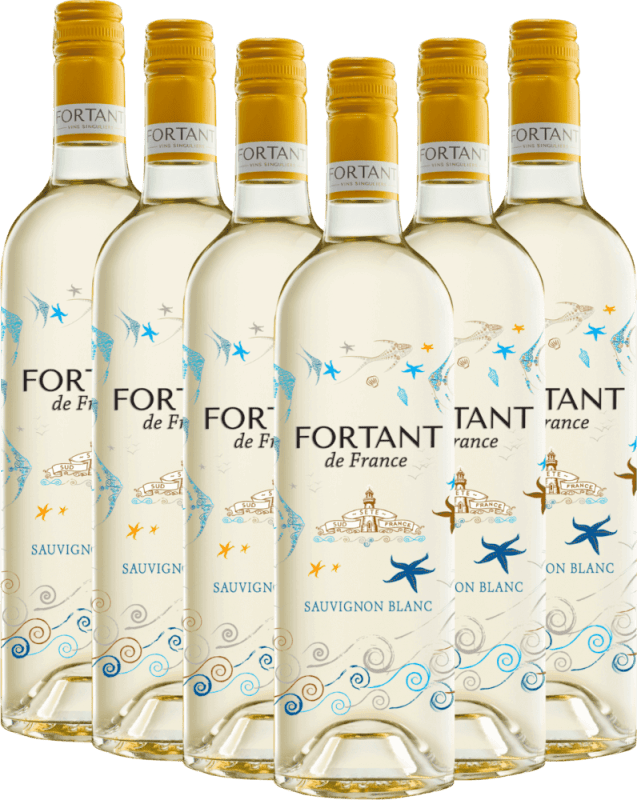 6er Vorteils-Weinpaket - Sauvignon Blanc serigrafiert - Fortant de France