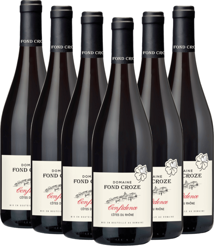 Cuvée Confidence Rouge Côtes du Rhône AOP - Domaine Fond Croze - 6x fordel vinpakke