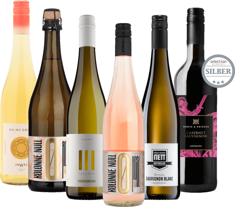 Dry January - alkoholfri vin fra Tyskland - 6x smaksprøvepakke