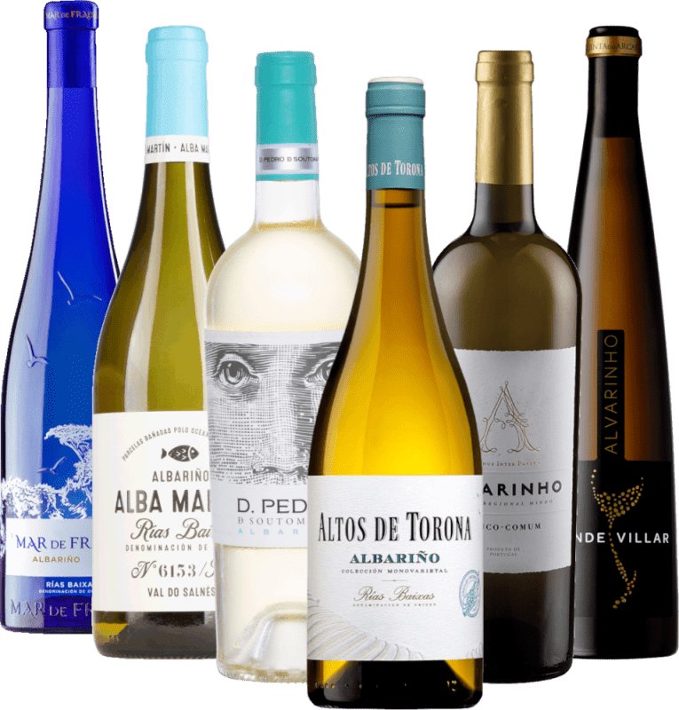 Den perlende sorten fra det iberiske nord - 6x Alvarinho oppdagelsespakke & Albariño