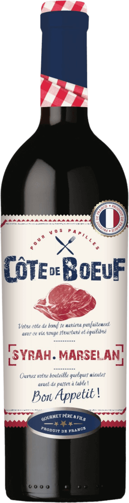 Vorschau: 12er Vorteils-Weinpaket - Cote de Boeuf Rouge Syrah-Marselan - Les Grands Chais de France