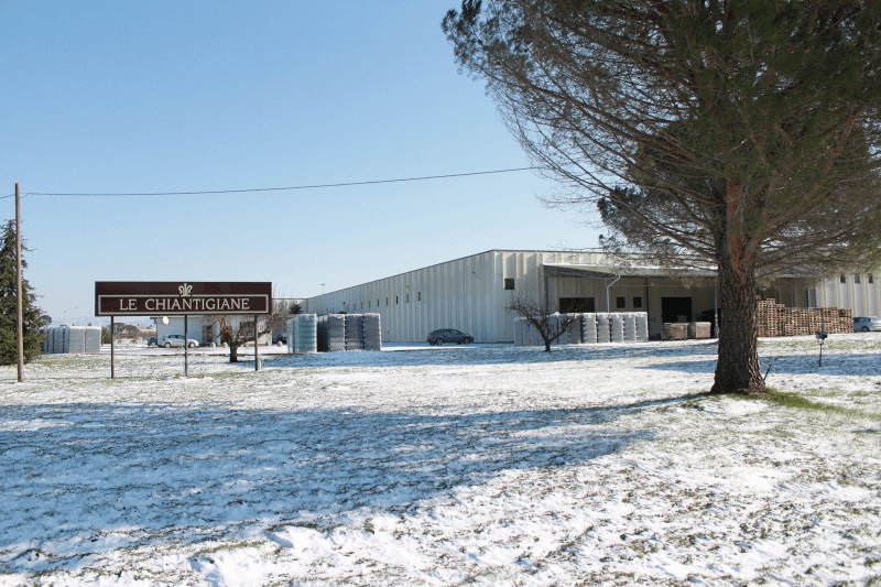 Die Kellerei von Le Chiantigiane im Winter