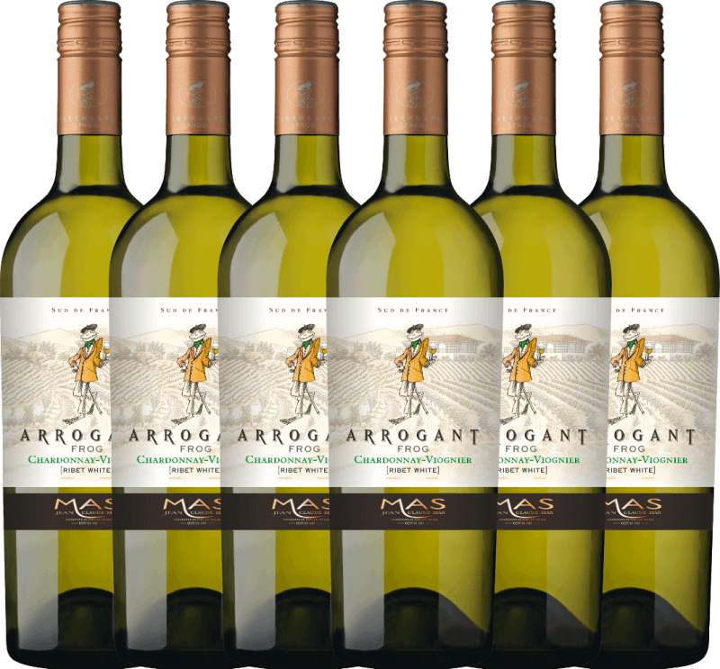 6er Vorteils-Weinpaket - Ribet Blanc Chardonnay Viognier - Arrogant Frog