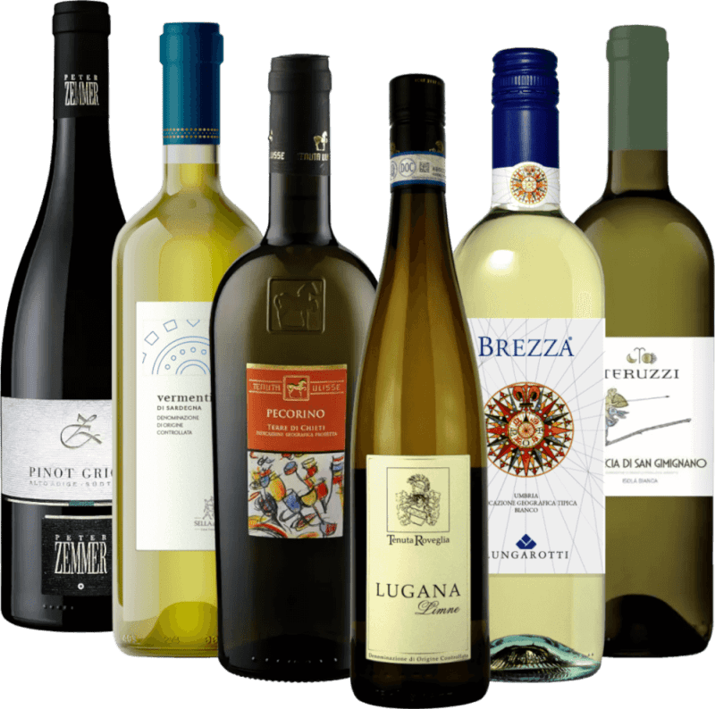 Hvitvin bestselger fra Italia - 6x smaksprøvepakke