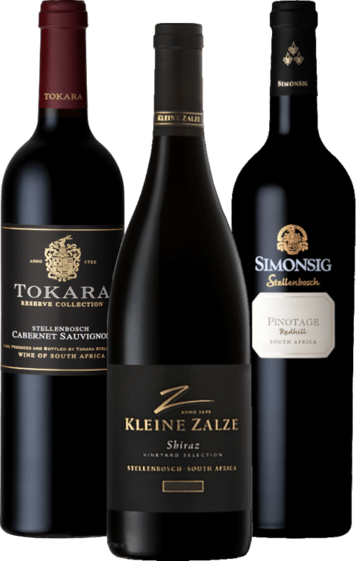 Prisbelønte røde viner fra Sør-Afrika - 3x smakingspakke