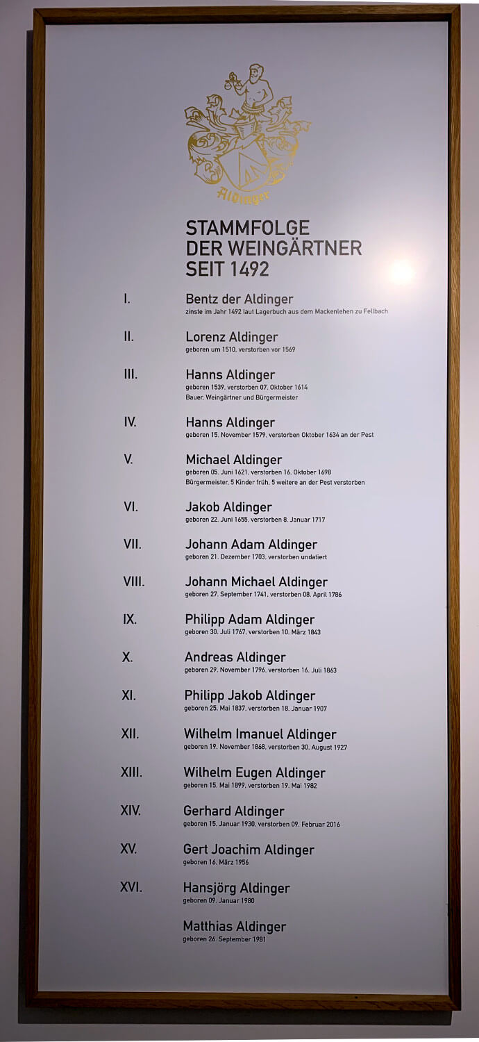 Stamtre Weingård Aldinger Fellbach