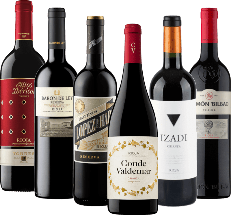 Smakspakke med 6 smaksprøver - Riojas vinskatter | VINELLO