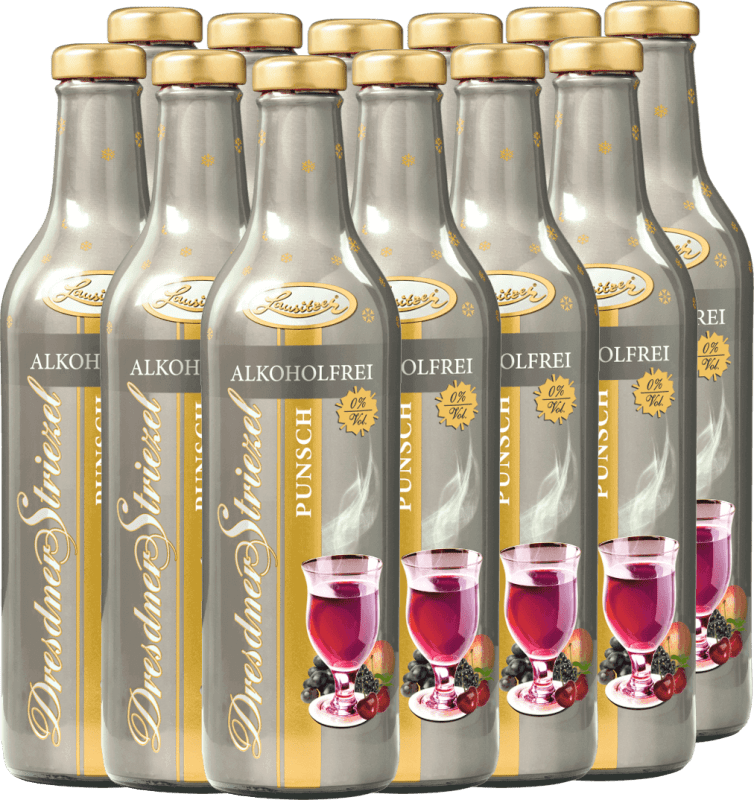 12x Vorteils-Weinpaket Dresdner Striezel Punsch alkoholfrei - Lausitzer