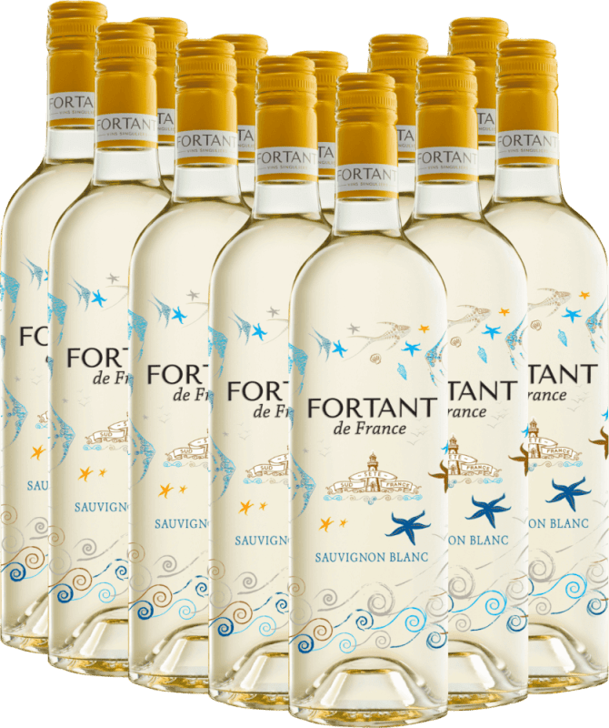 12er Vorteils-Weinpaket - Sauvignon Blanc serigrafiert - Fortant de France