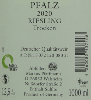 Vorschau: Riesling trocken 1,0 l - Karl Pfaffmann