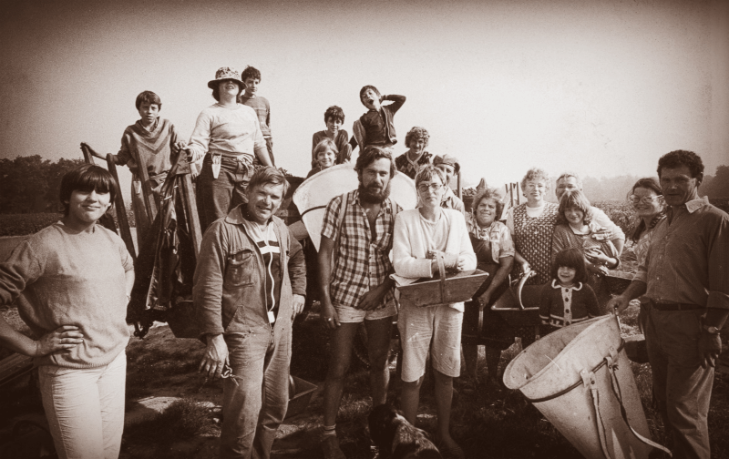 Historische Aufnahme des Teams von Château Micalet