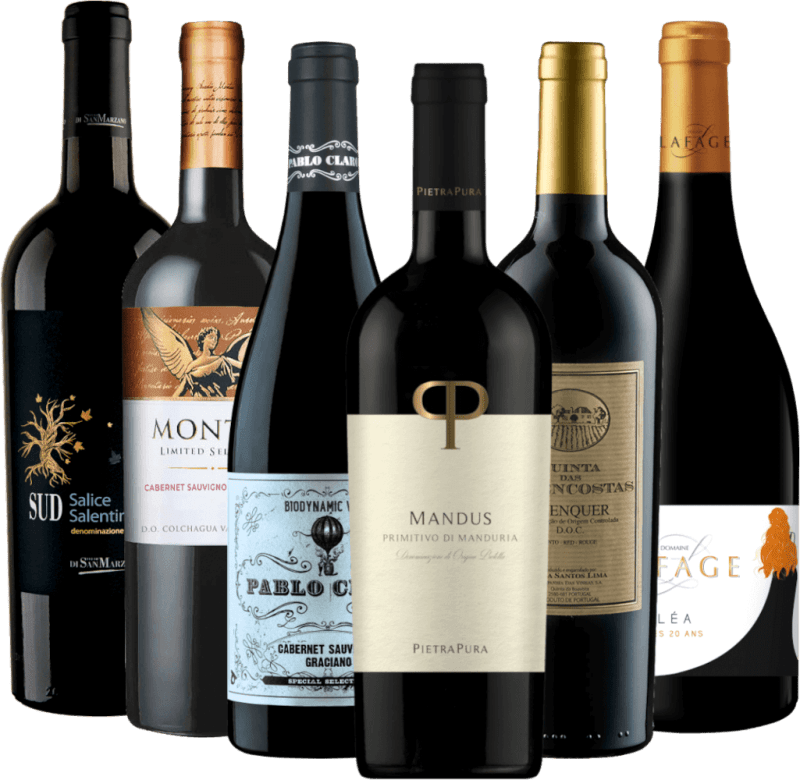 Tørre rødvine for den kalde årstiden - 6x smakepakke